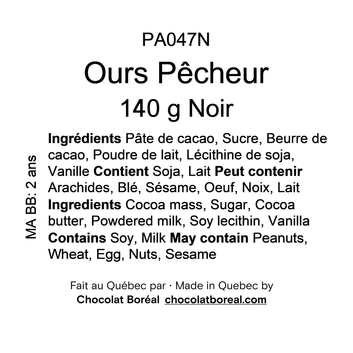 Ours pêcheur (140 g) - Ramassage seulement