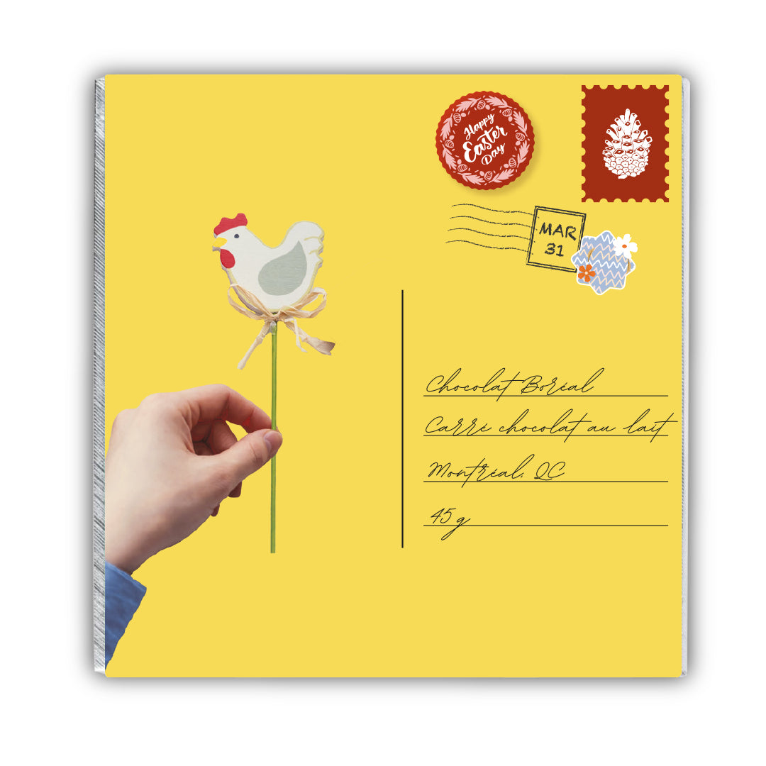 Tablette postale carré de Pâques