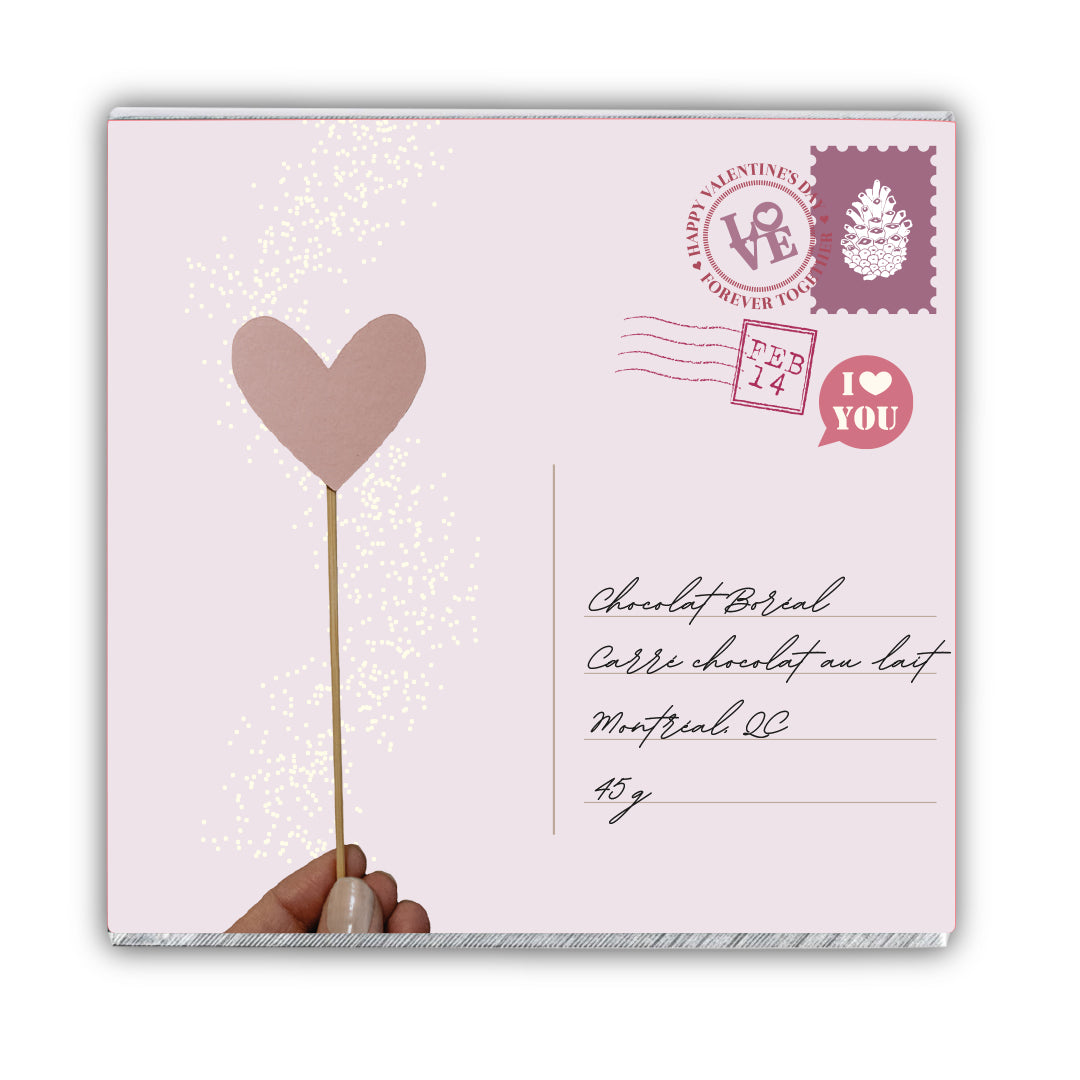 Tablette carré Saint Valentin carte postale (45g)
