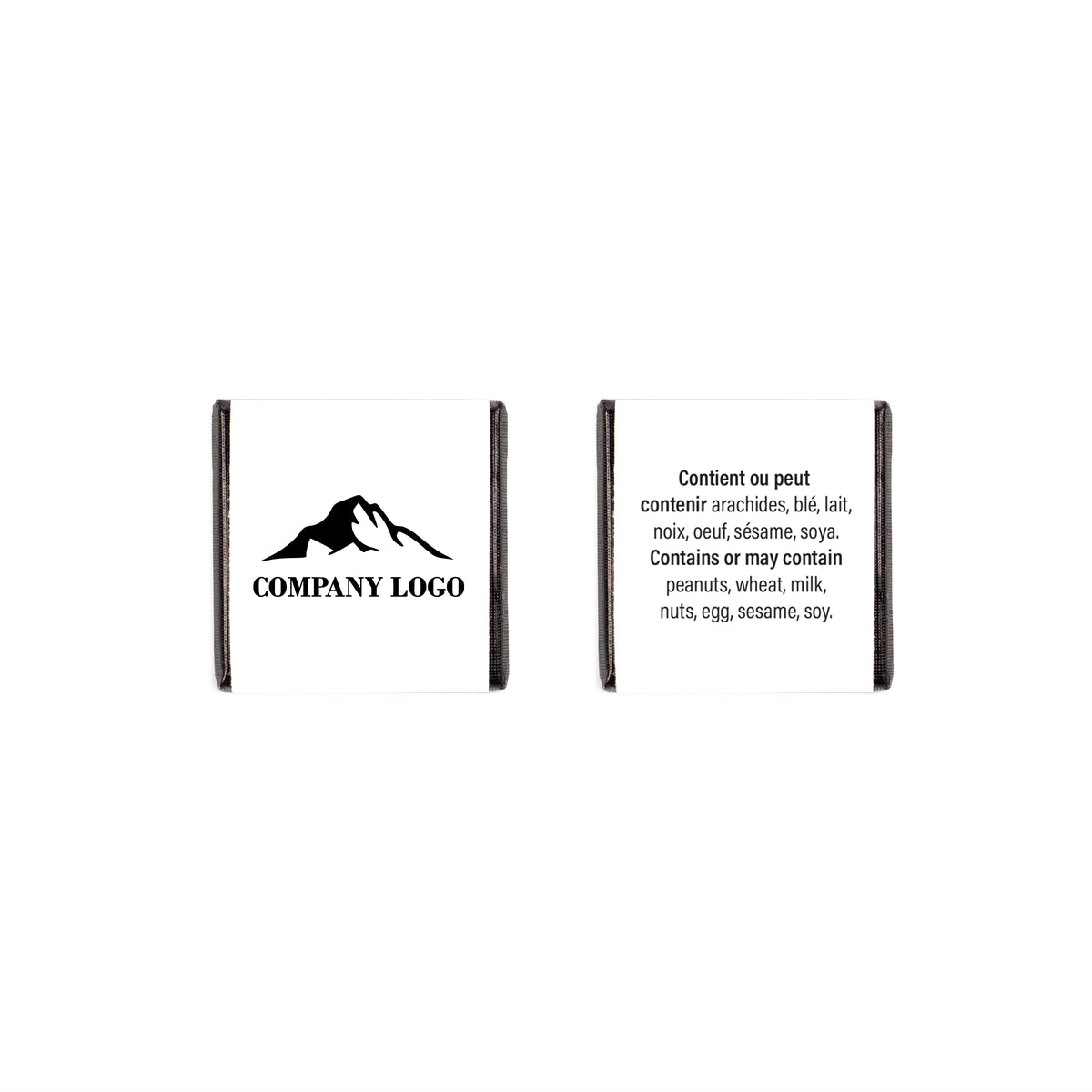 Customized chocolate square