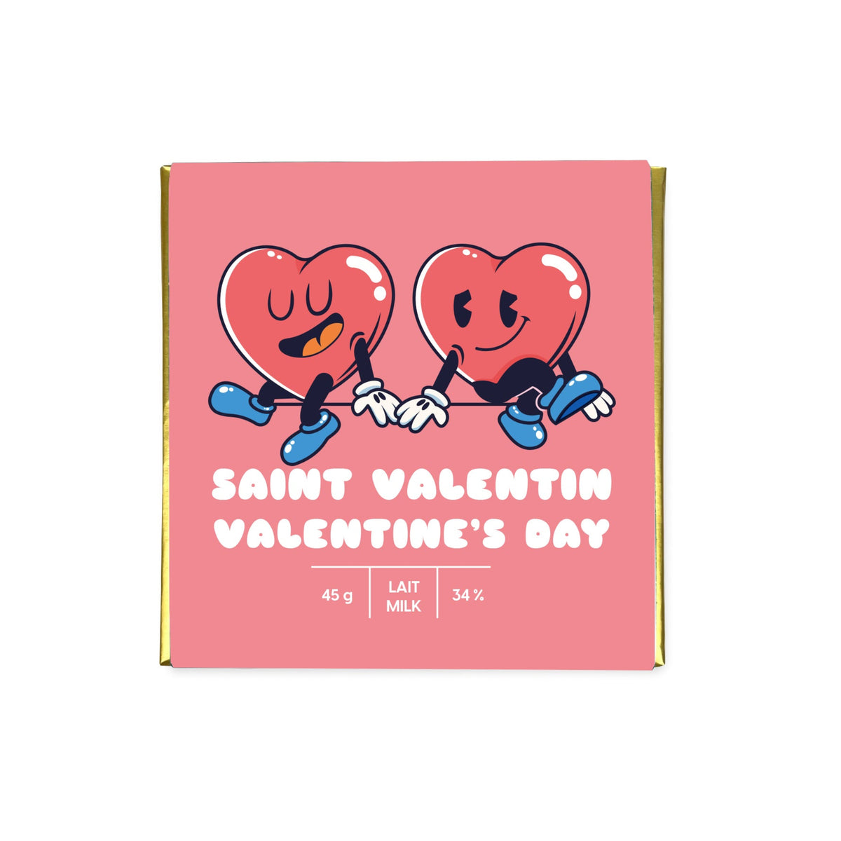 Tablette carré Saint Valentin personnages (45g)