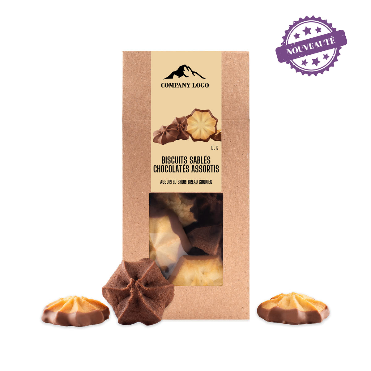 Personalized box of shortbread cookies