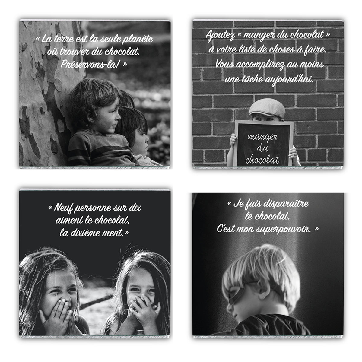 Bundle of 4 &#39;&#39;quote&#39;&#39; chocolate bar
