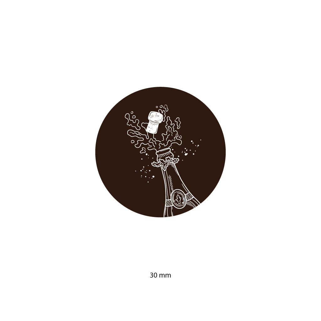Bottle of champagne - Dark (CH029)