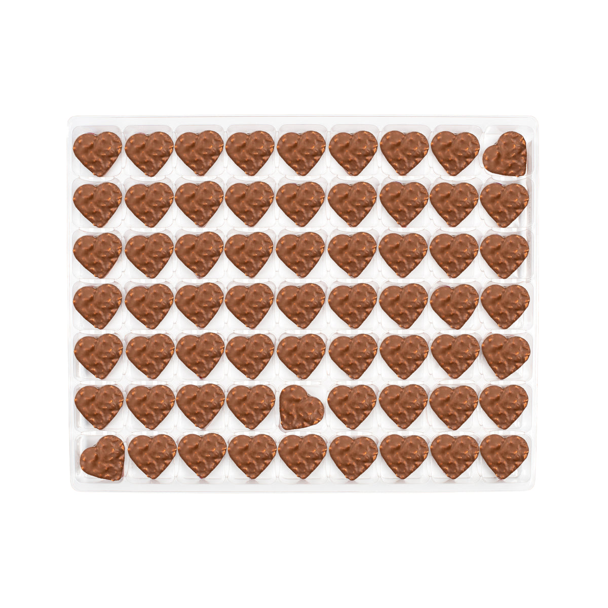 63 Praline hearts by tray