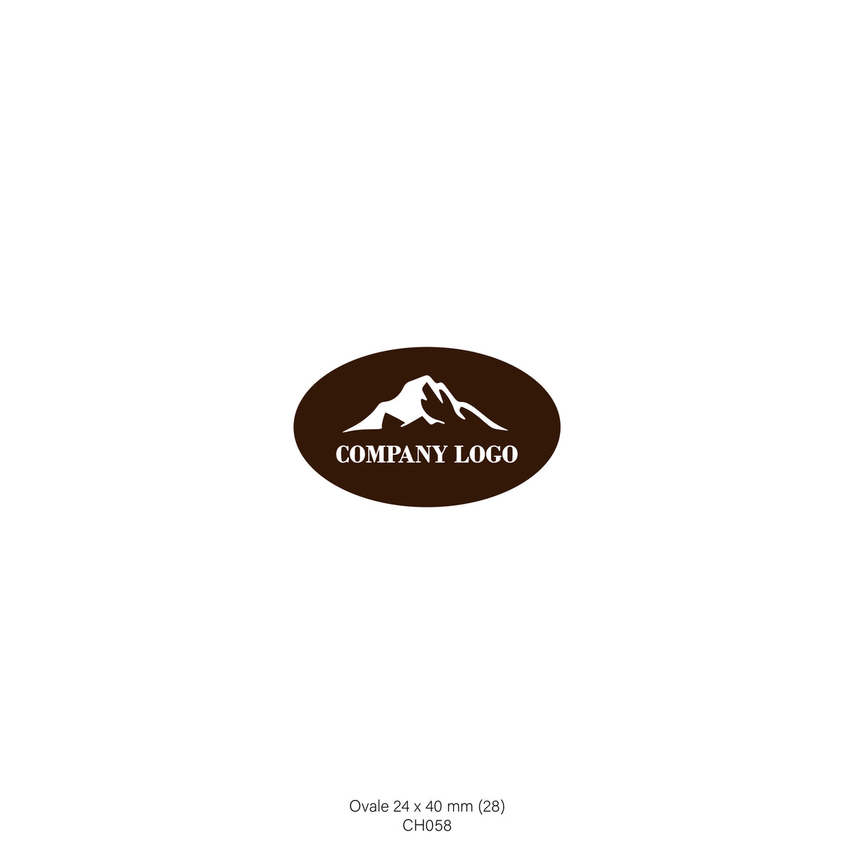 Chocolat personnalisé : Ovale 24 x 40 mm (CH058)