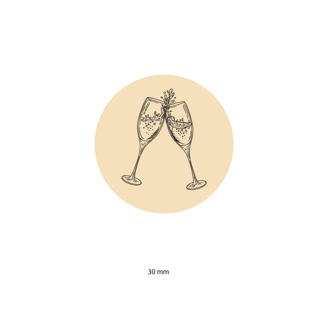 Glasses of champagne - White (CH029)