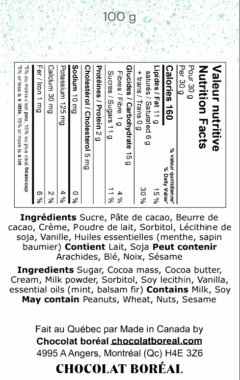 Pastilles décorée sapin baumier - menthe