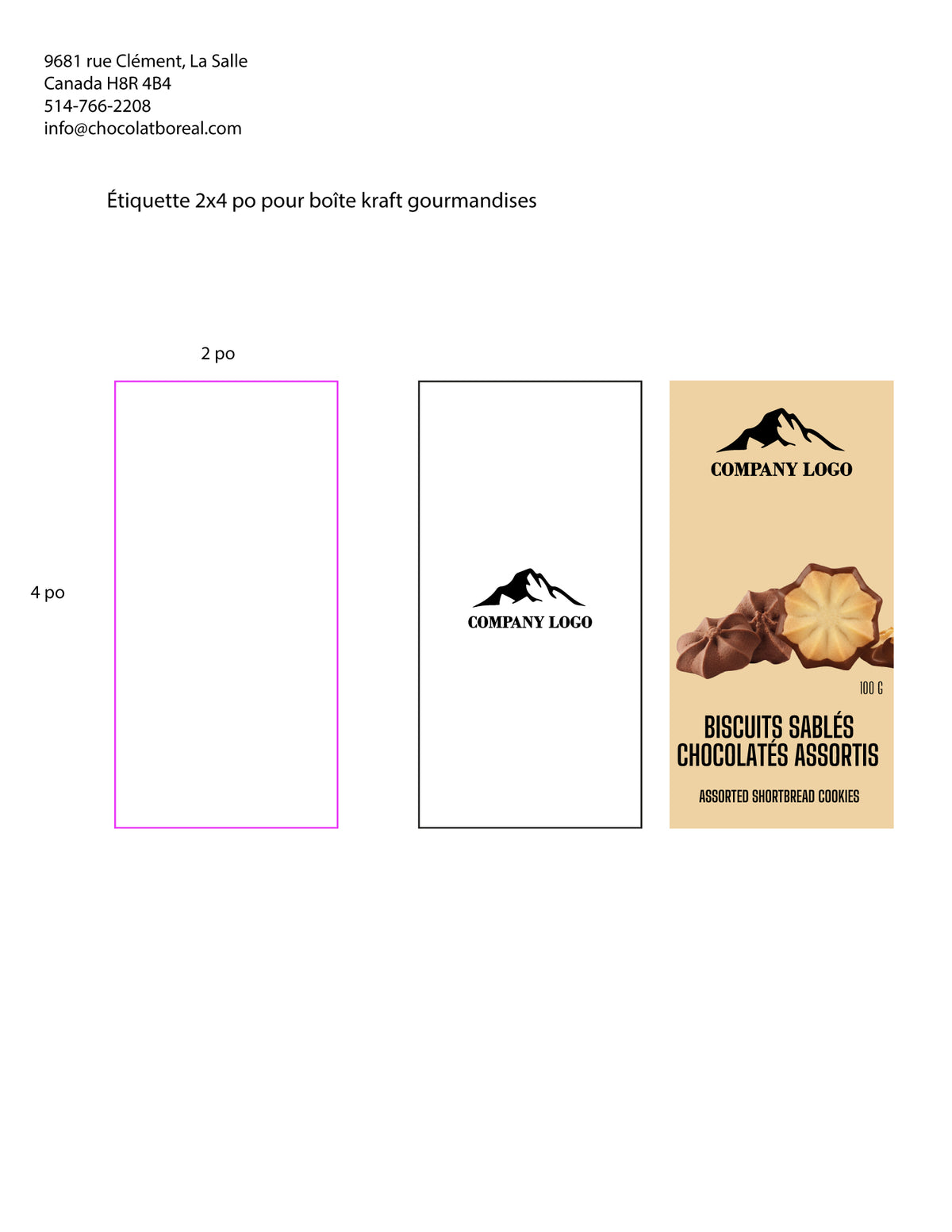 Personalized box of shortbread cookies