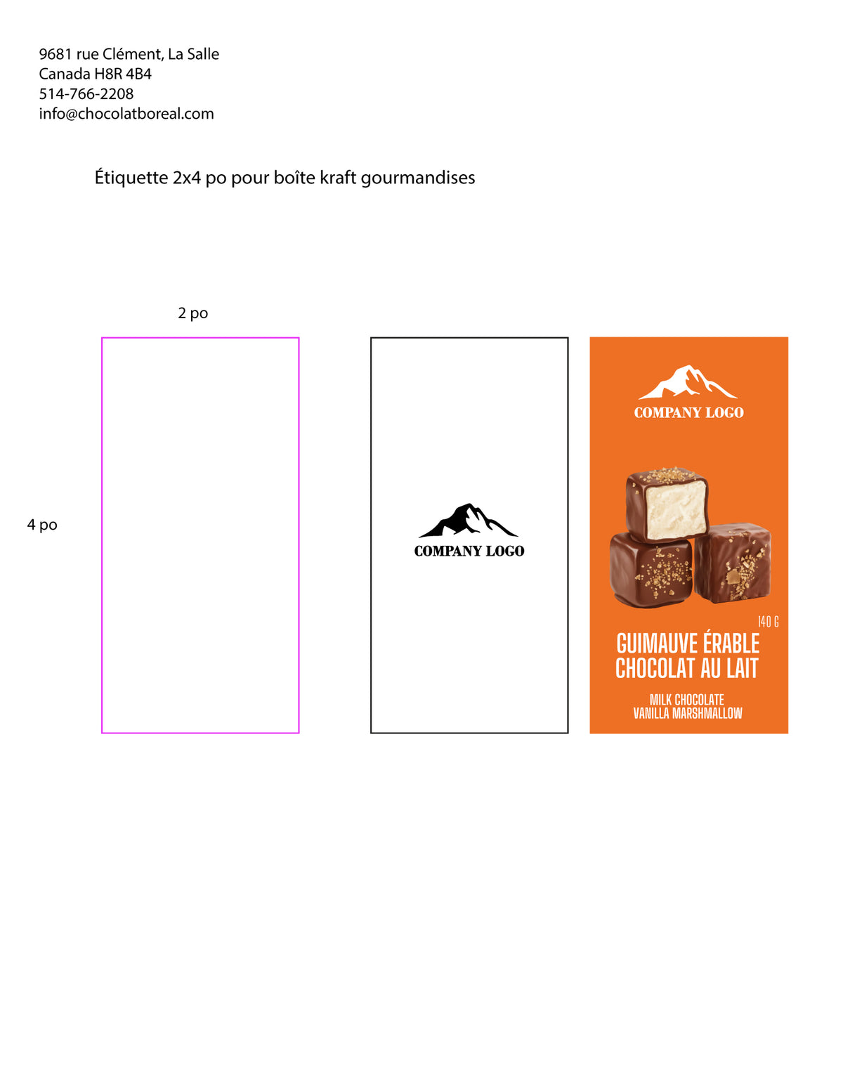 Personalized box of homemade marshmallows