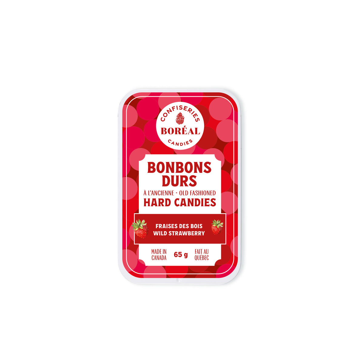 BONBONS DURS à l'ancienne : Fraises des bois (65g)
