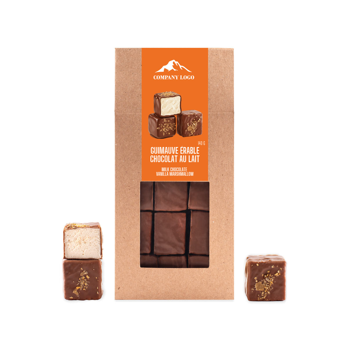 Personalized box of homemade marshmallows