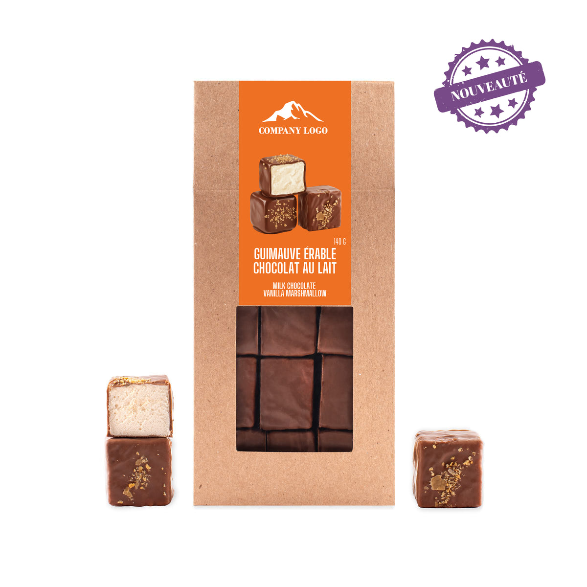 Personalized box of homemade marshmallows