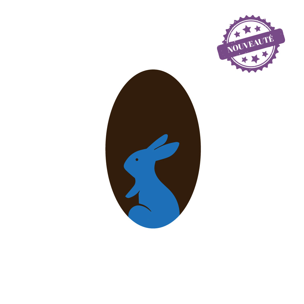 Lapin de Pâques bleu - NOIR (CH058-336) - P060