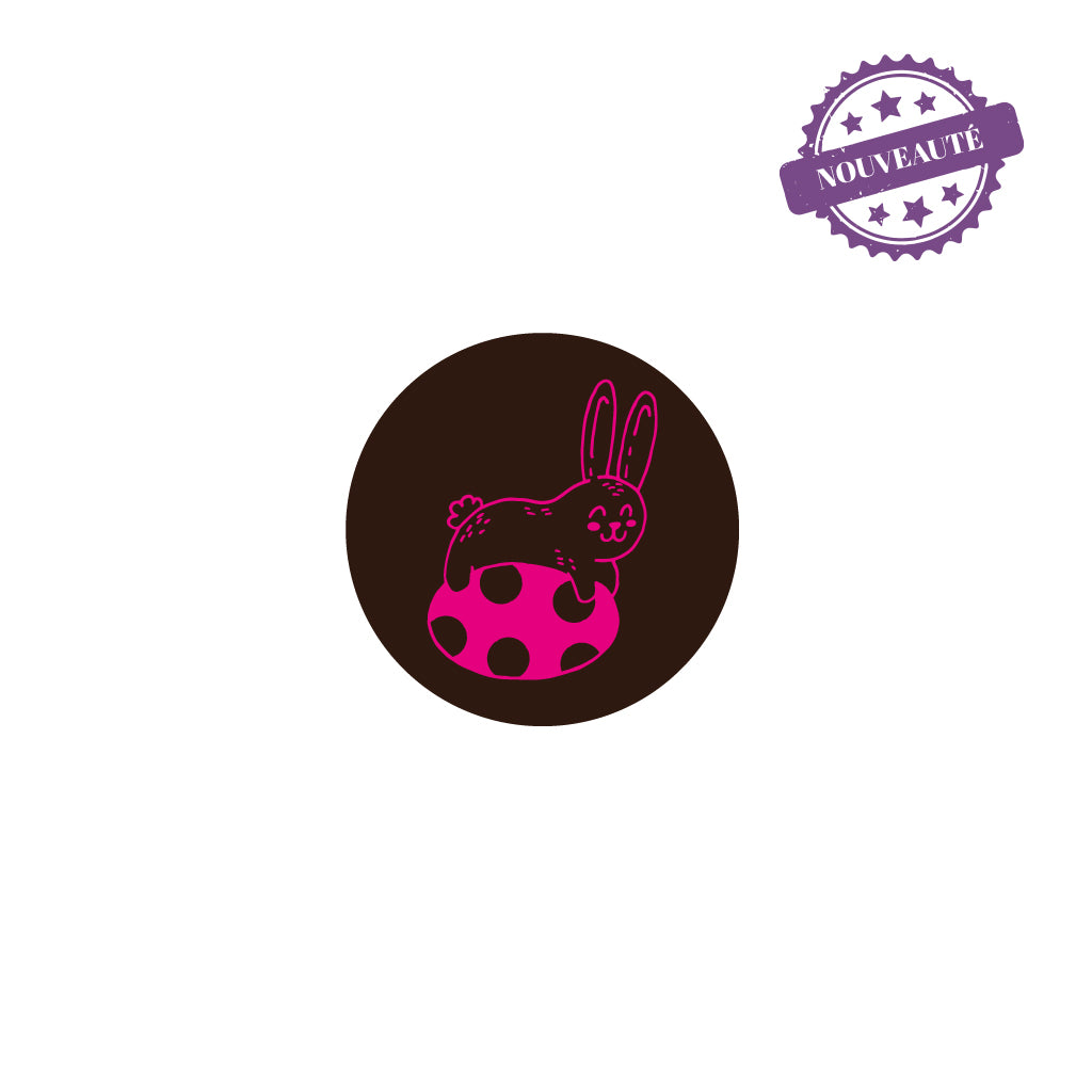 Lapin sur son oeuf - Noir (CH029-288) P070