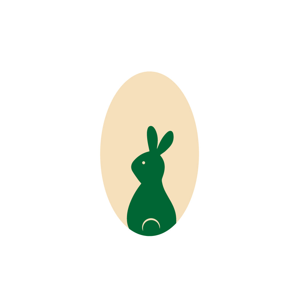 Green Easter Bunny - WHITE (CH058-336) - P058