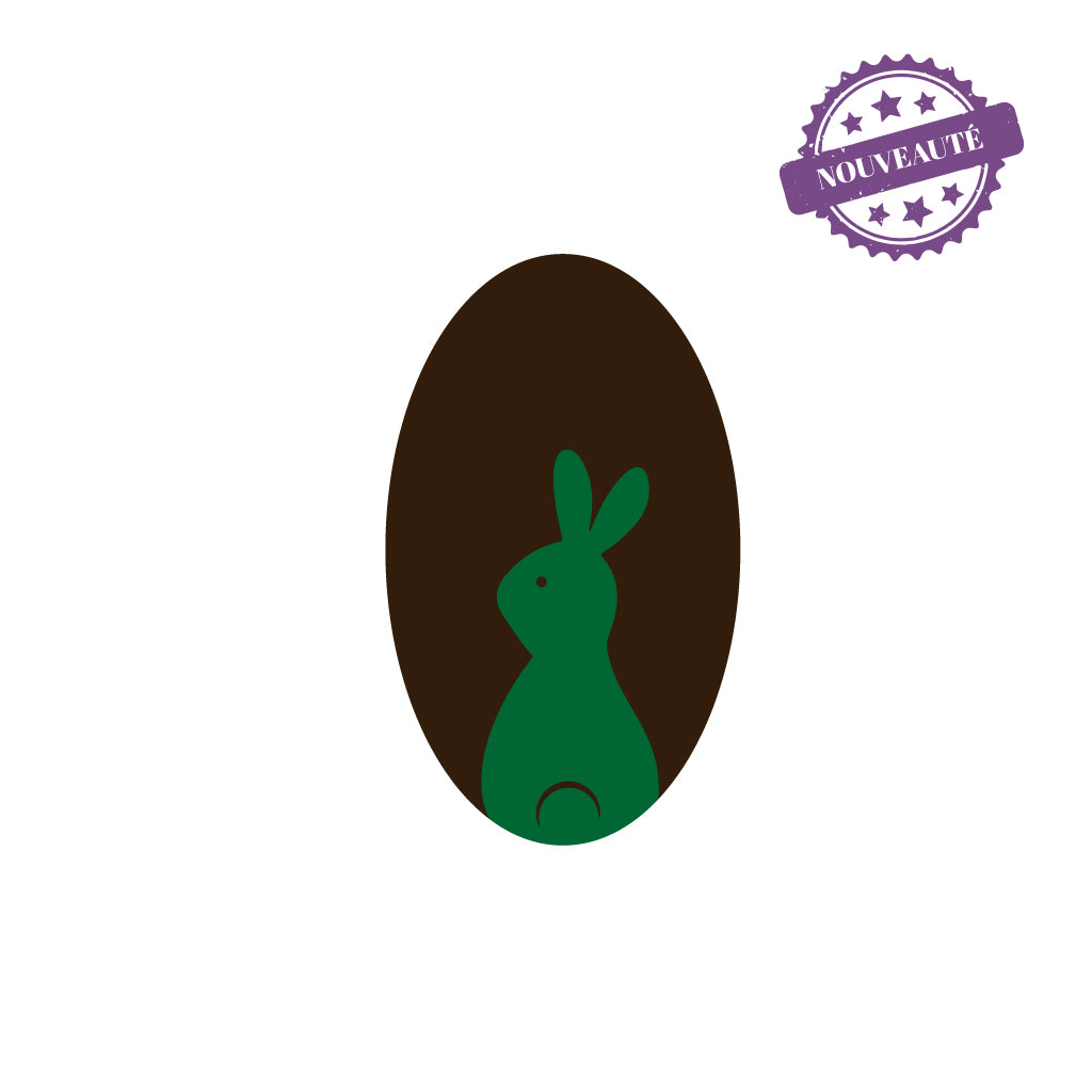 Lapin de Pâques vert - NOIR (CH058-336) - P059