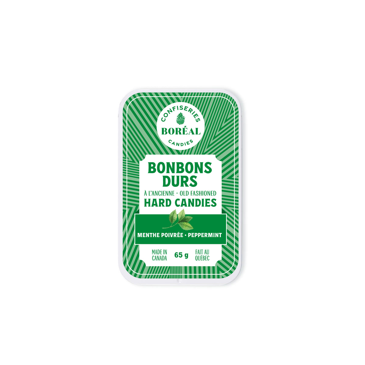 BONBONS DURS à l'ancienne : Menthe poivrée (65g)