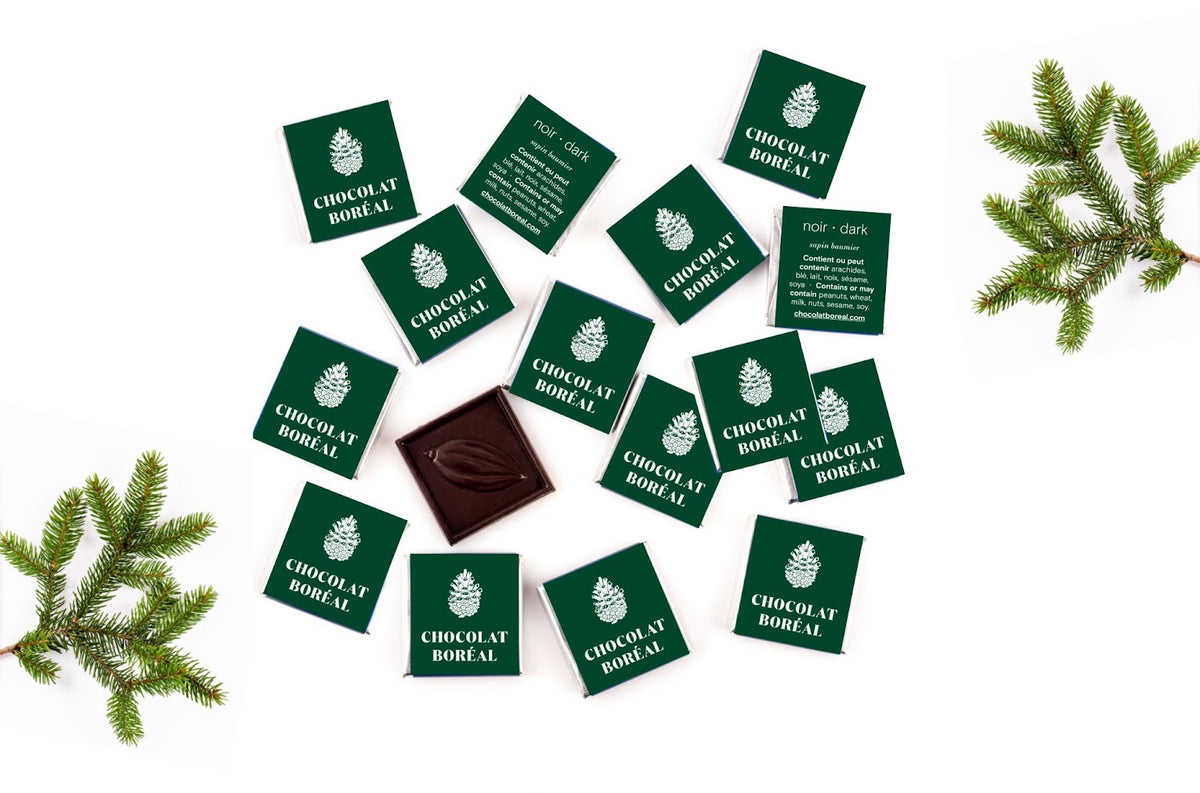 Carrés de chocolat "Sapin Baumier" - 4.5g