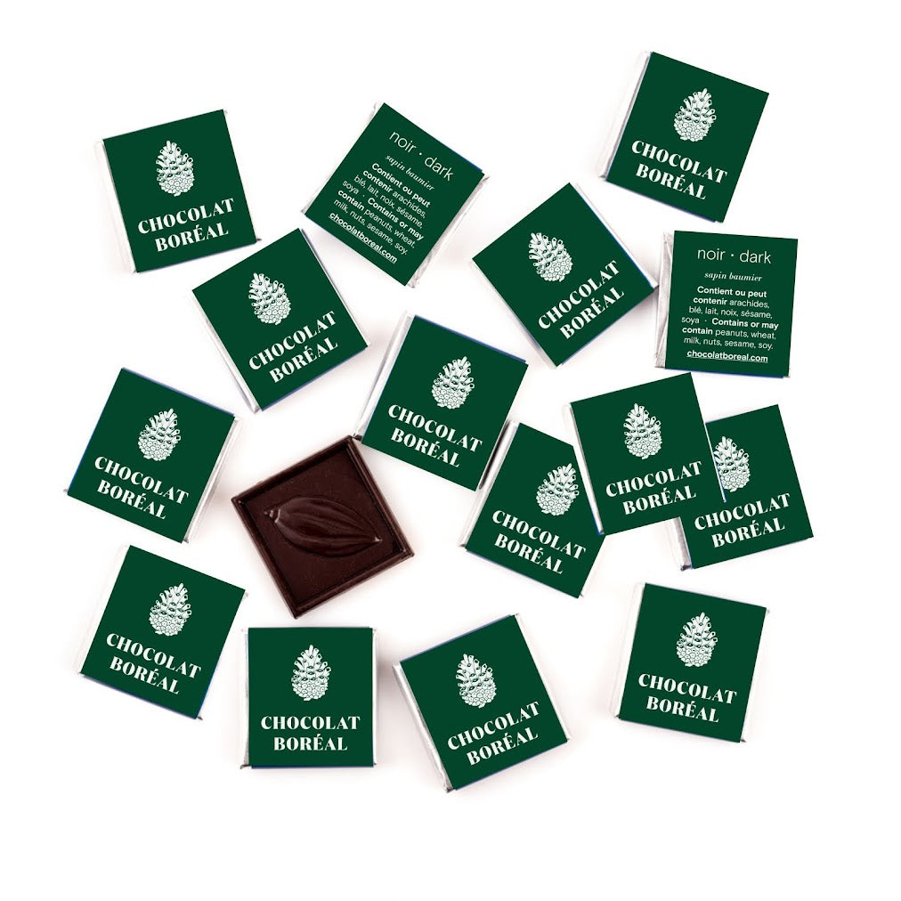 Carrés de chocolat "Sapin Baumier" - 4.5g