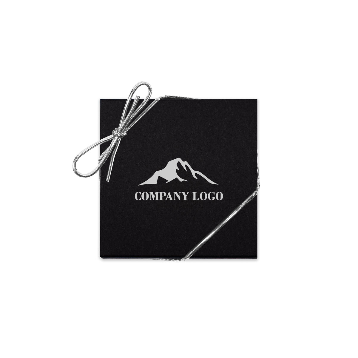 Boîte personnalisée noire de 4 chocolats sérigraphiée