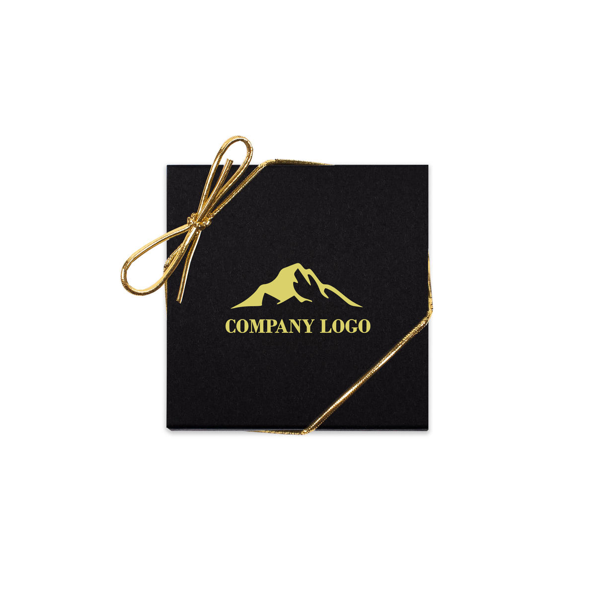 Boîte personnalisée noire de 4 chocolats sérigraphiée