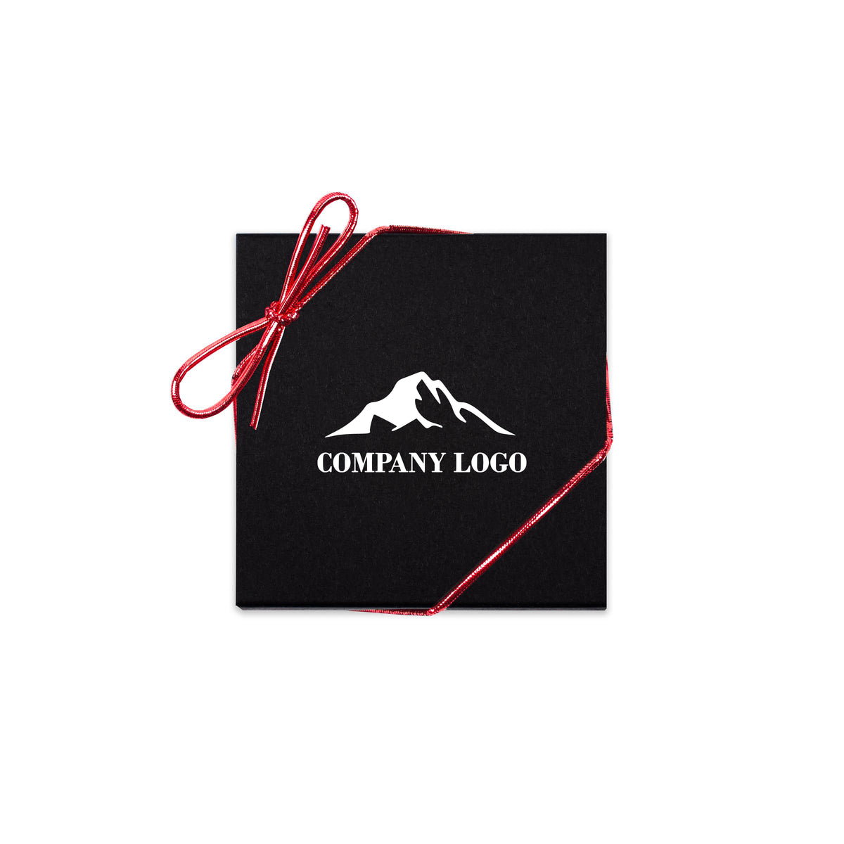 Boîte personnalisée noire de 4 chocolats sérigraphiée