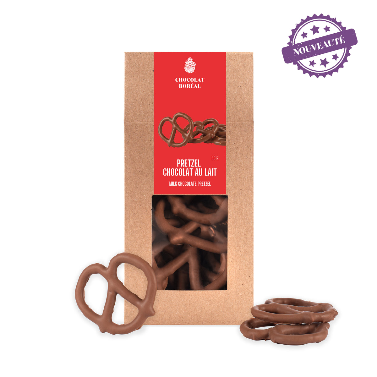 Pretzels au chocolat au lait