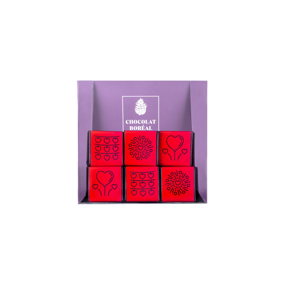 Valentine&#39;s Day chocolate squares - Valentine patterns