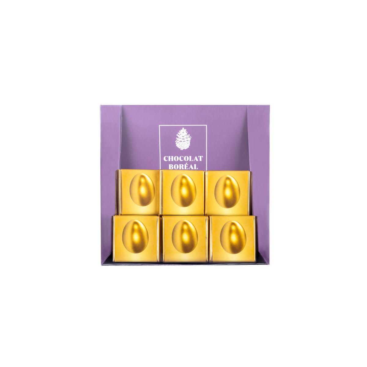 Milk chocolate squares - Golden eggs