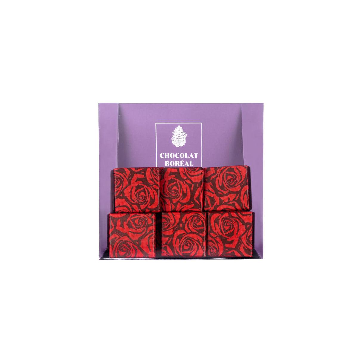 Valentine&#39;s Day chocolate squares - Roses pattern