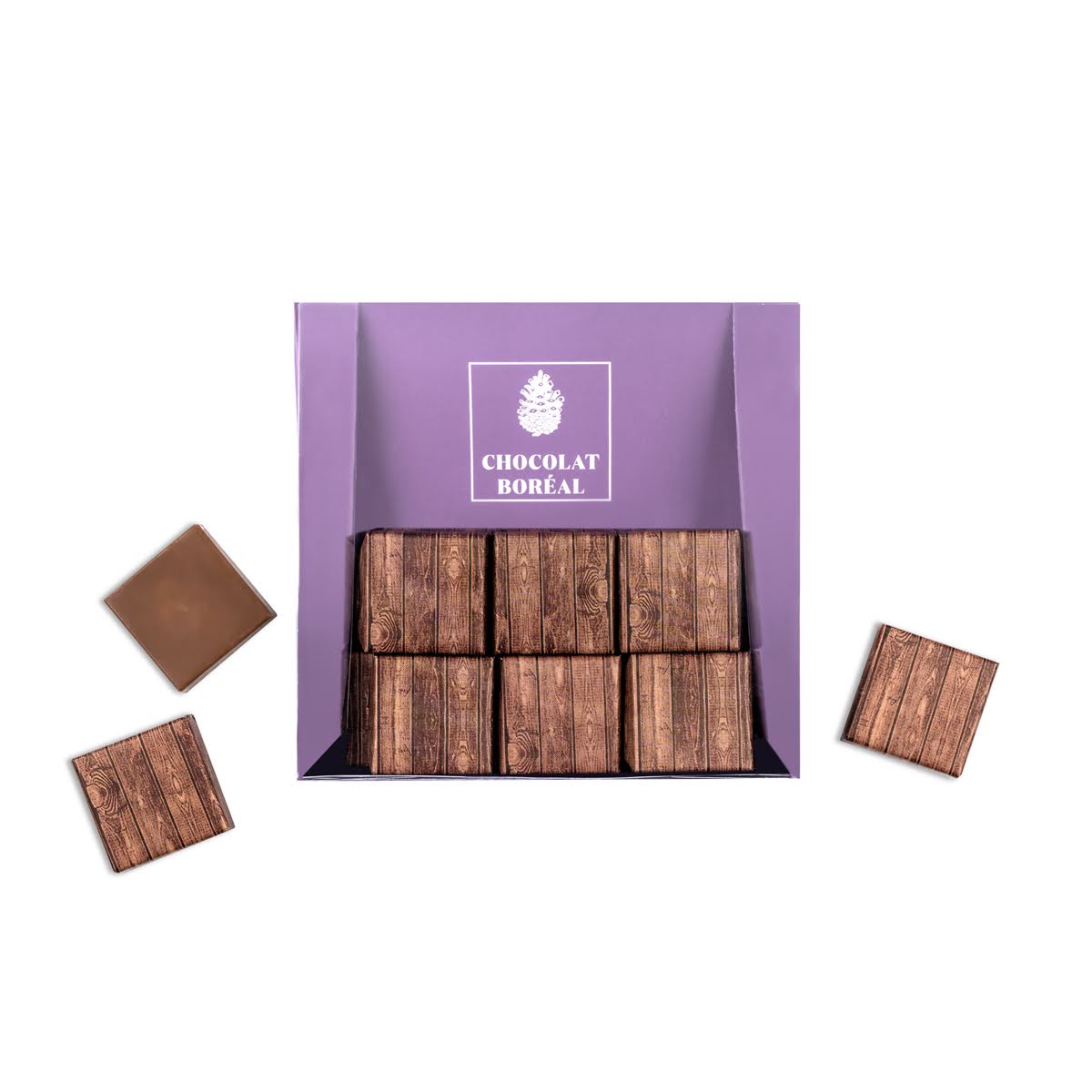 12 chocolate squares - Maple and praline