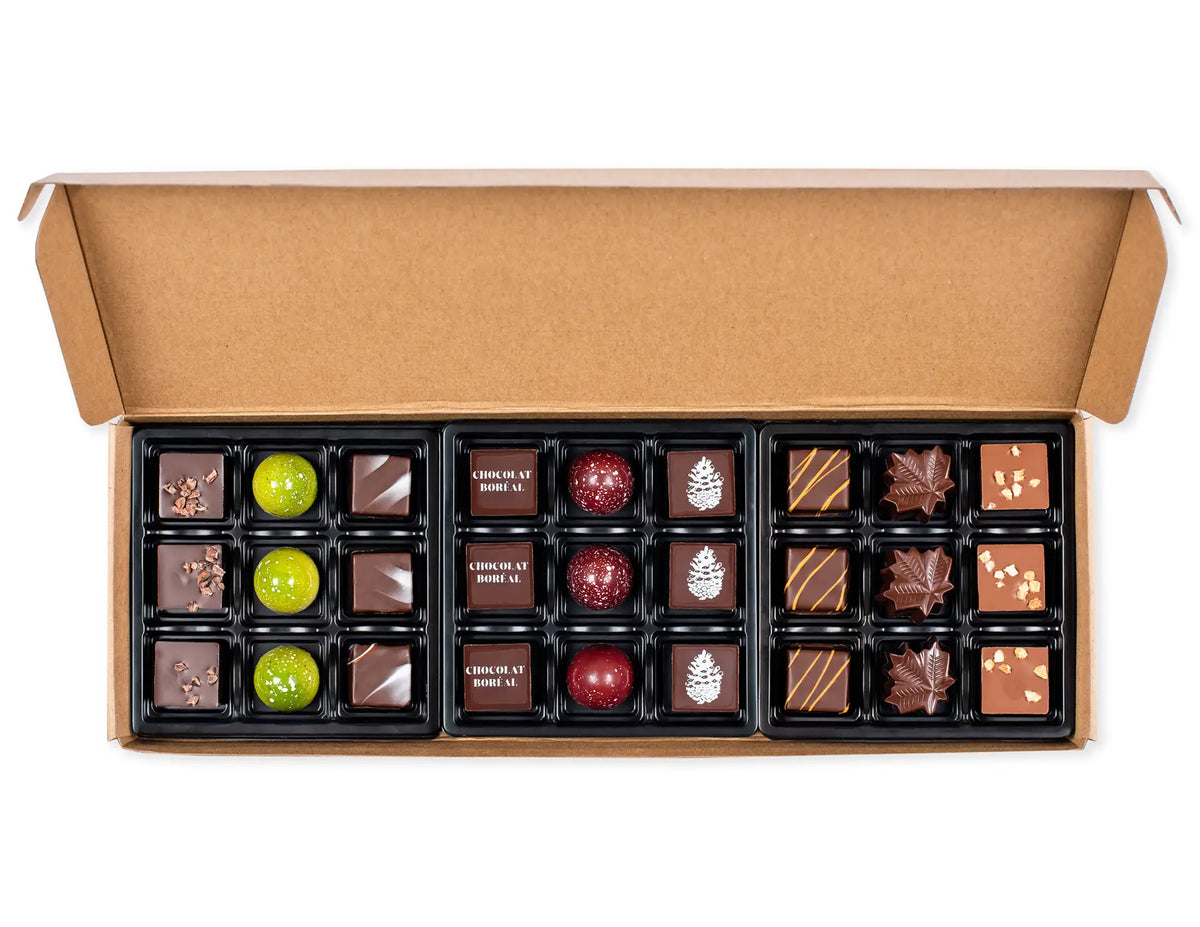 Customized box of 27 assorted chocolates