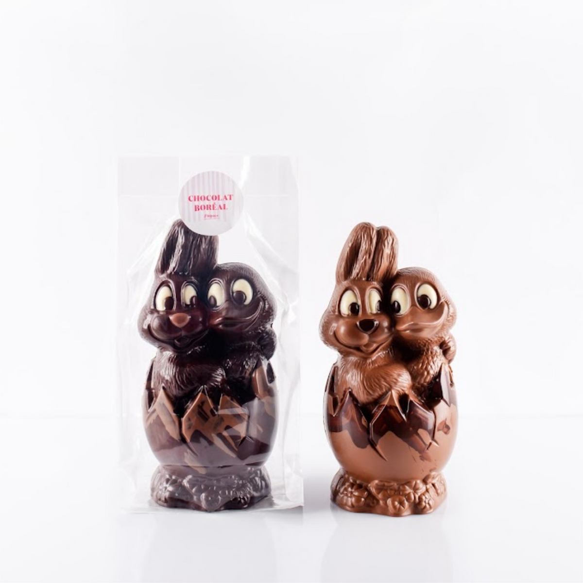 Bunny &amp; chick in egg (250 g) - Pick up only
