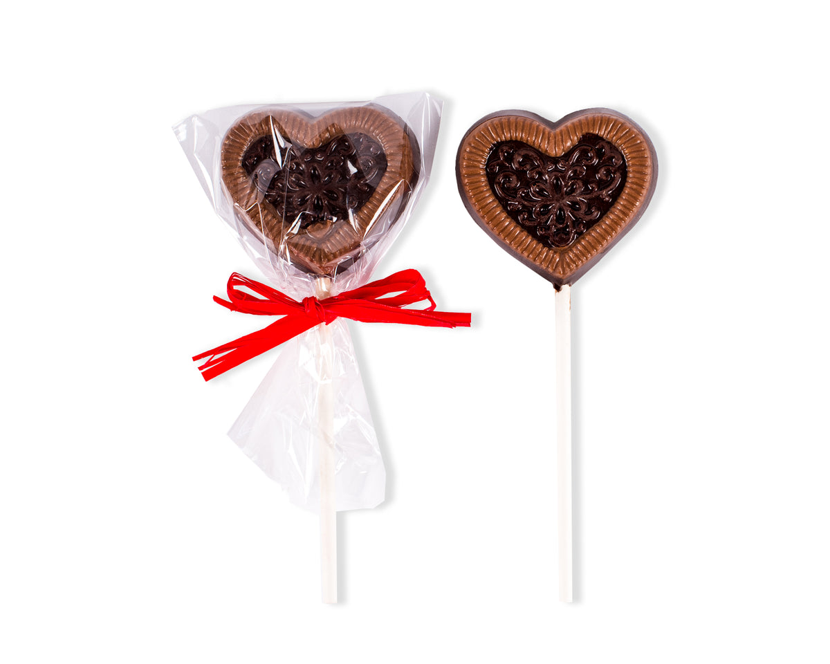 Small heart-shaped Valentine&#39;s Day lollipop